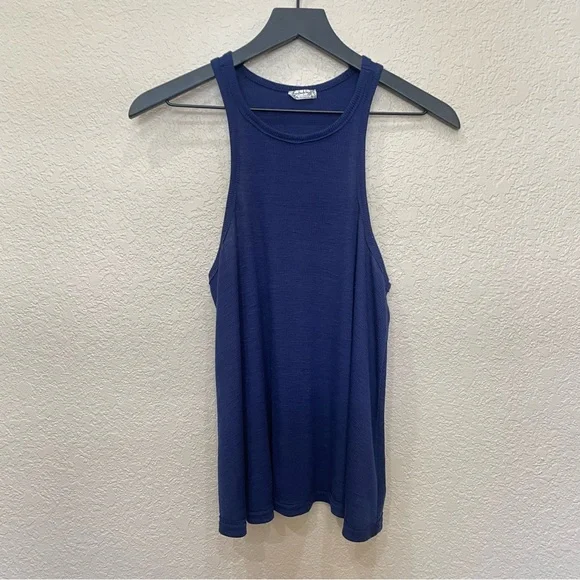 Free People Intimately Long Beach Indigo Blue Tank Top - Picture 6 of 10